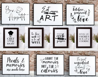 Kitchen Quotes SVG Bundle: Chef, Cooking, Baking (Digital Download)