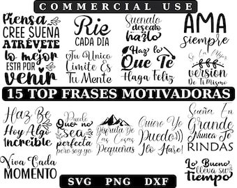 Spanish Christian Quotes SVG Bundle: Latina PNG, Frases Biblicas (Digital Download)