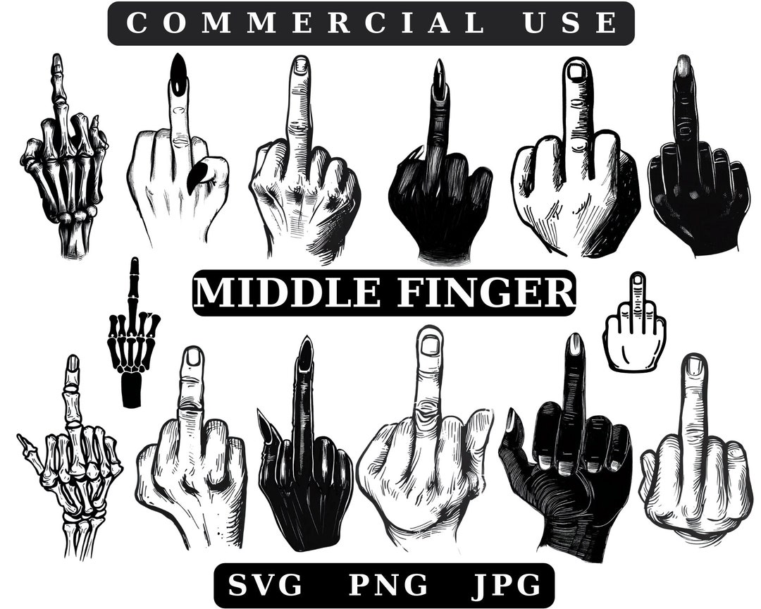 Mittelfinger SVG, Hand Mittelfinger Cricut, Mittelfinger SVG