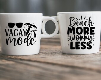 Summer Beach Mug SVG Bundle: Vacation Quotes (Digital Download)