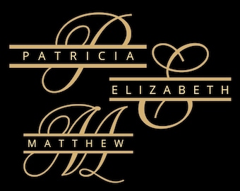 Fancy Monogram SVG: Luxurious Script Alphabet Font (Digital Download)
