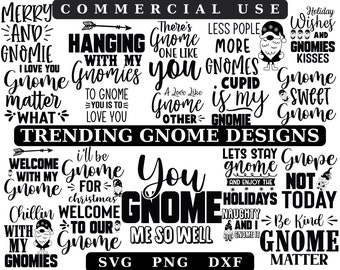 Funny Gnome Quotes SVG Bundle: Holiday Gnomes (Digital Download)