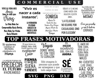 Spanish Motivational Christian Quotes SVG Bundle (Digital Download)