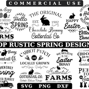 Rustique Spring Svg,Farmhouse Easter Bundle Svg,Easter svg,Bunny svg,Spring svg,Easter Decor svg,Happy Easter,Cottontail svg,SVG File Cricut