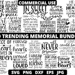 Memorial svg bundle designs - Bereavement svg - Angel in heaven svg - Grief svg - Death svg - Sympathy svg - Angel wings svg - Memory svg