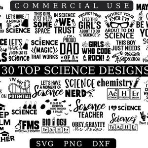 Pacote SVG de ciências, PNG de ciências, Professor de ciências SVG, Professor de ciências PNG, Cientista svg, Químico svg, eu amo ciências svg png, Uso comercial
