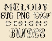 Fancy Monogram Font SVG Bundle: Cricut, Silhouette, Glowforge (Digital Download)