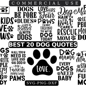 Hundepaket SVG - Hundemama Svg - Hundeliebhaber Svg - Cricut Svg - Hund Zitat - Lustiges Svg - Haustier Mama Svg - Cut Files - Silhouette - Cricut - Digital