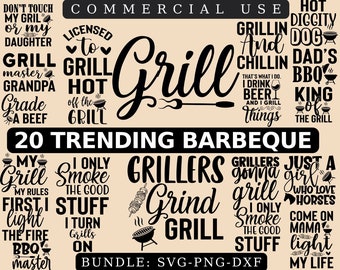 BBQ Quotes SVG Bundle: Grilling Designs (Commercial Use)