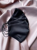 Black Silk Face Mask I Designer Face Mask I Reusable Face Mask I Neutral Face Mask I Trendy Mask I Face Mask I Black Mask Maske Seide I Mask