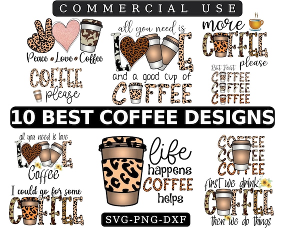 Coffee Sublimation Designs: Western Cowhide Bundle (PNG, SVG, DXF)