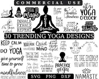 Yoga SVG Bundle: Meditation, Namaste, Women Empowerment (Digital Download)