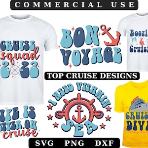 Retro Cruise Bundle 2023 Svg, Bon Voyage Svg, Cruise Sublimation Designs,Cruise Squad Svg,Family Trip Svg,Cruise Control SVG,vacanze in crociera