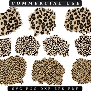 Leopard Print Patches: Cheetah Design, Sublimation PNG SVG (Digital Download)