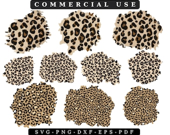 Leopard Print Patches: Cheetah Design, Sublimation PNG SVG (Digital Download)