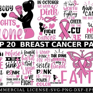 Cancer du sein svg - Ruban cancer du sein svg - Chemise cancer du sein - Cancer du sein png - Sensibilisation au cancer du sein svg - Papillon - Cricut