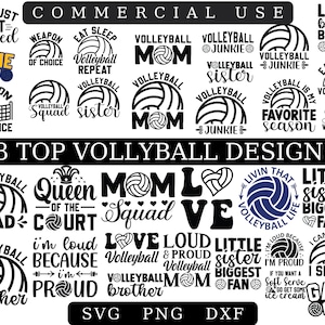 Volleyball Bundle svg, Volleyball svg, Volleyball cut file, Sports svg, Volleyball clipart, Digital download, volleyball emblem, volleyball
