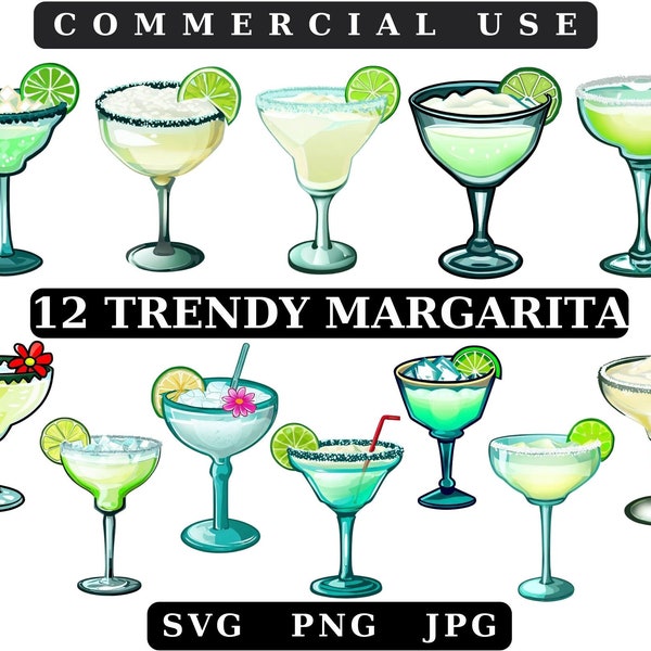 Margarita Clipart Bundle,Margarita Glass Svg,Mexican Margarita Png, Sublimation Design,Mexican Drink,Cocktail,Mexican Png,Instant Download