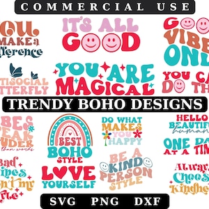 Boho svg bundle,hippie svg bundle, boho svg, bohemian rainbow svg, Boho Rainbow svg, Inspirational Quotes Svg,Positive Svg, Boho svg