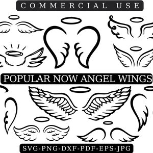 Angel Wings SVG Cut Files: Christian Clip Art (Digital Download)