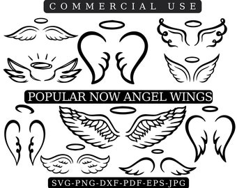 Angel Wings SVG Cut Files: Christian Clip Art (Digital Download)