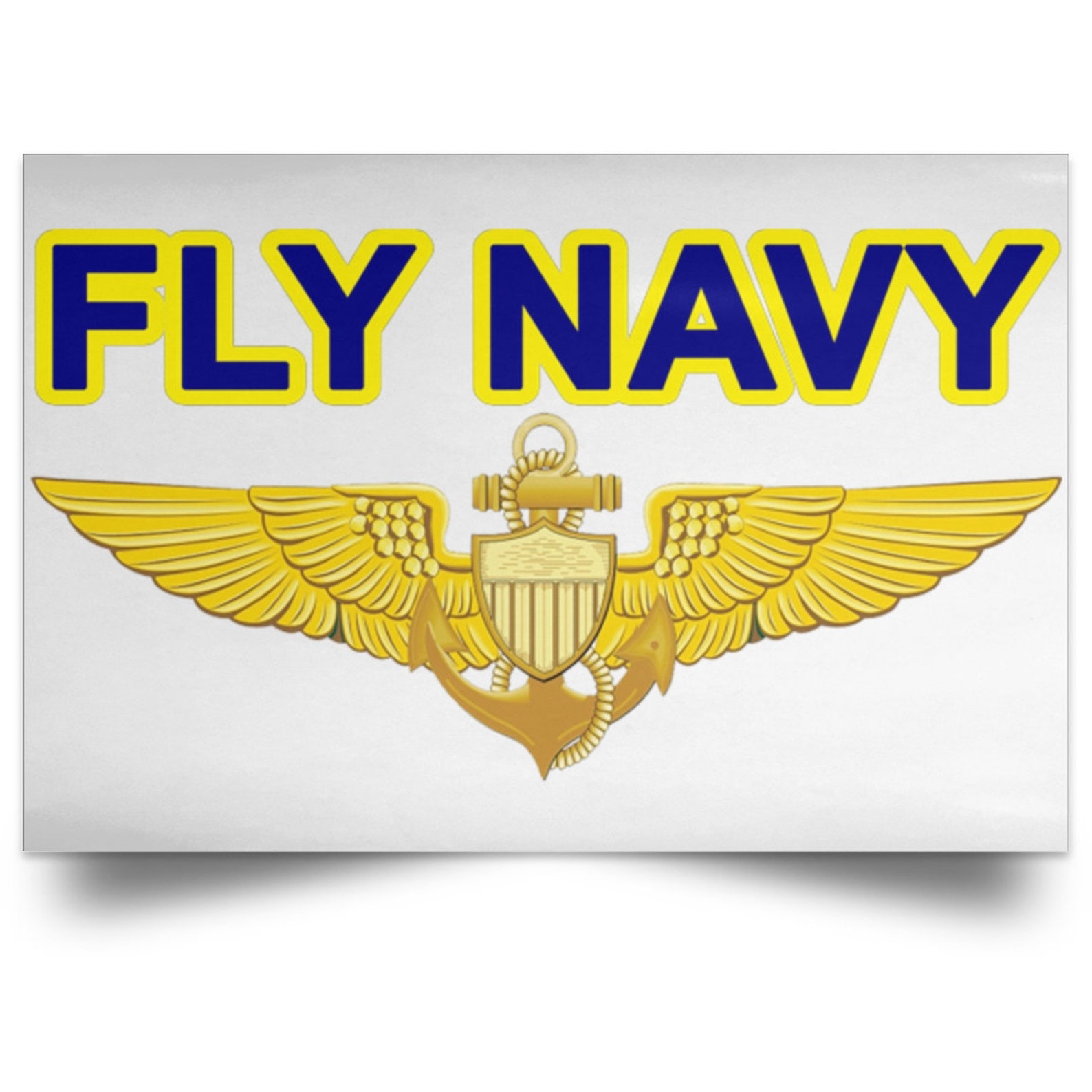 Fly Navy Aviator Poster Landscape Etsy UK