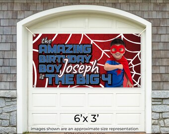 Superhero Happy Birthday Banner, Superhero Party, Super Hero Decorations,  Super Hero Inspired Invite for Birthday Party