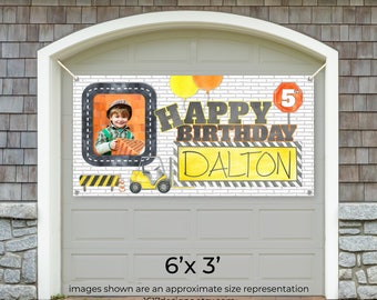 Construction Birthday Banner, Construction Party Decor, Construction Birthday Party, Construction Photo Banner, Personalized Banner