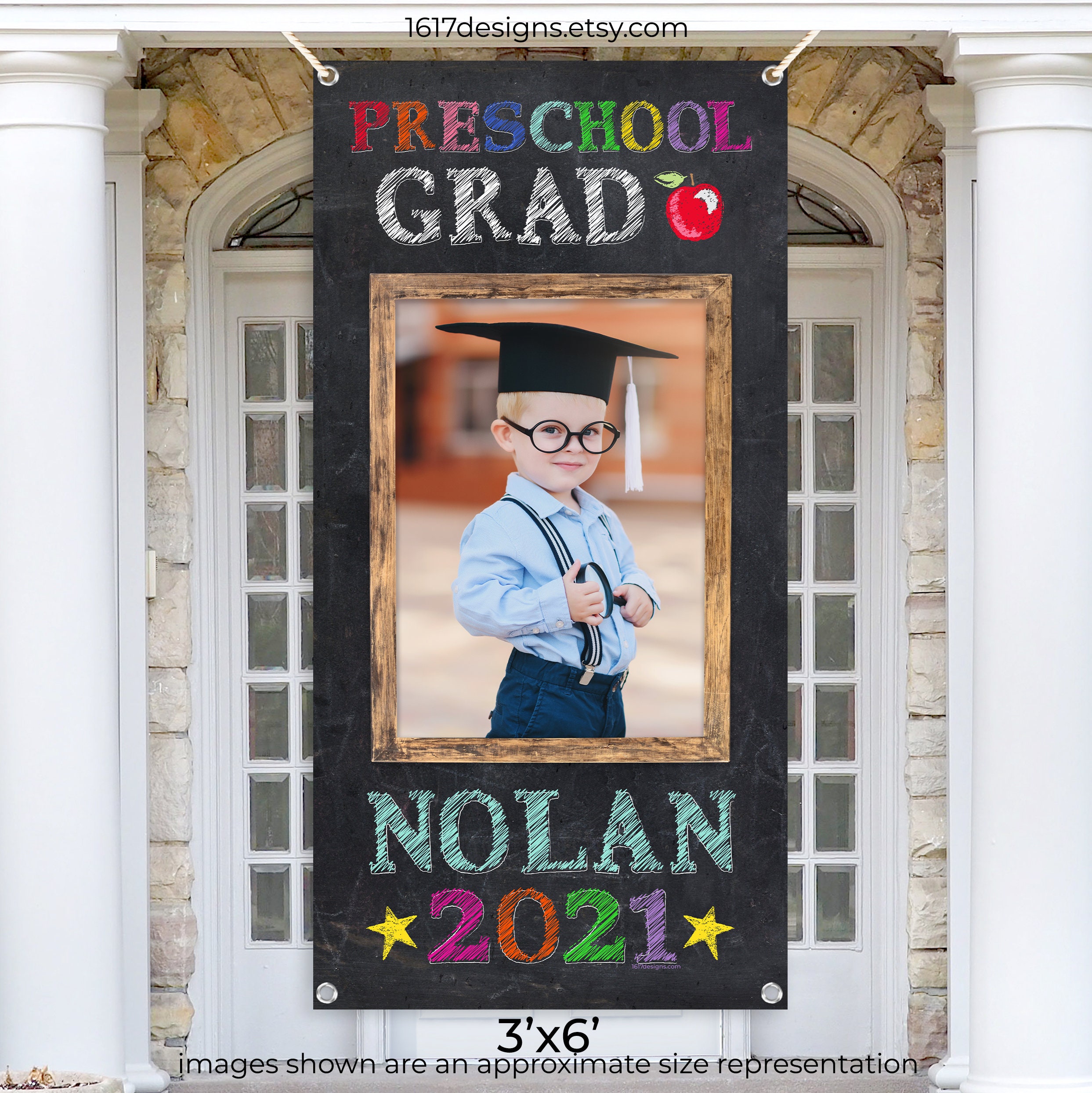 Preschool Graduation Banner 2021 Custom Photo Banner Front Etsy