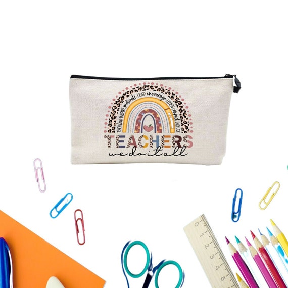 Your Custom Personalized Teacher Zipper Pouch; Pencil Bag