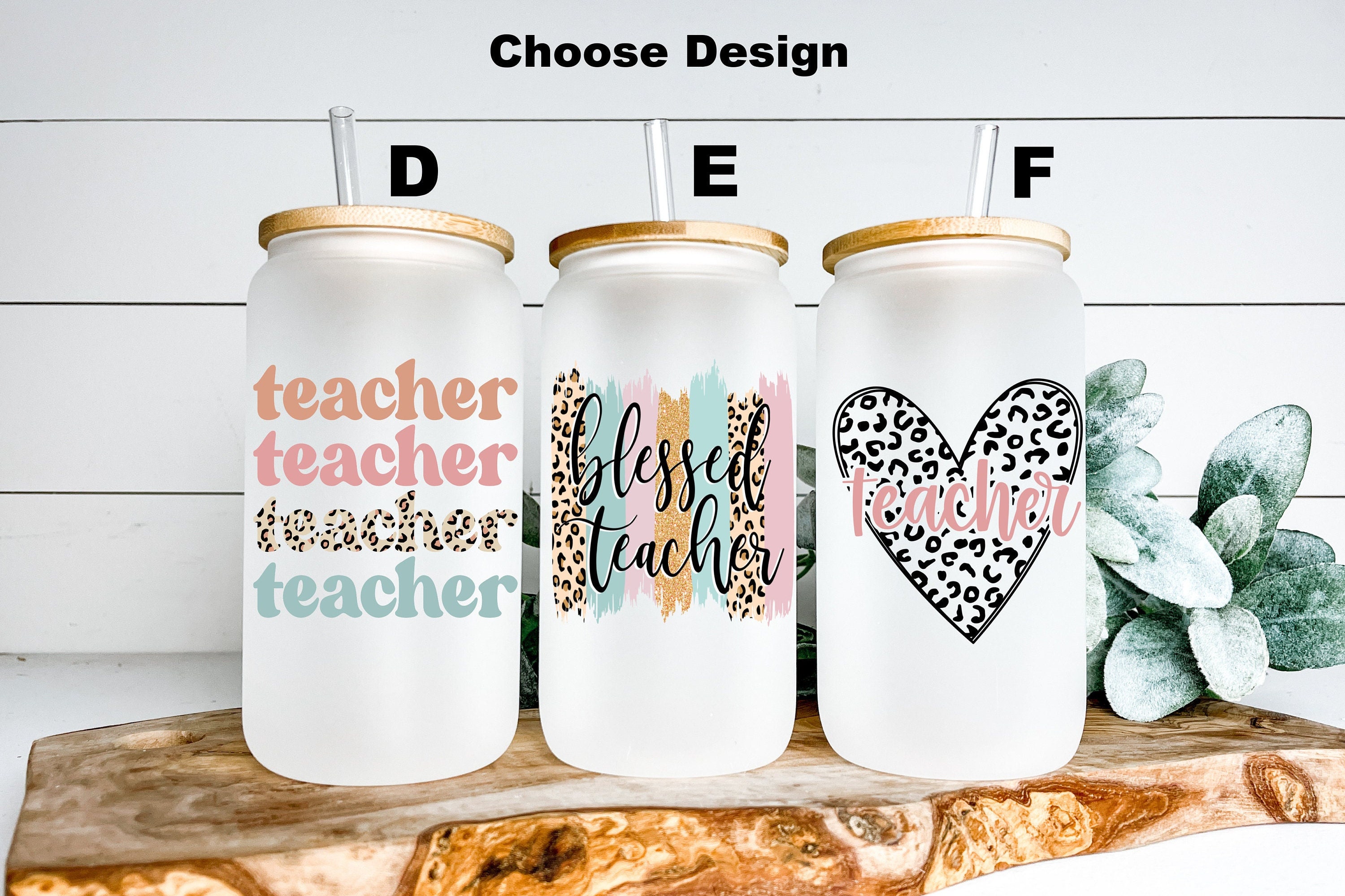 Teacher Sunflower Glass Cup, Teacher Iced Coffee Cup, Cute T - Inspire  Uplift