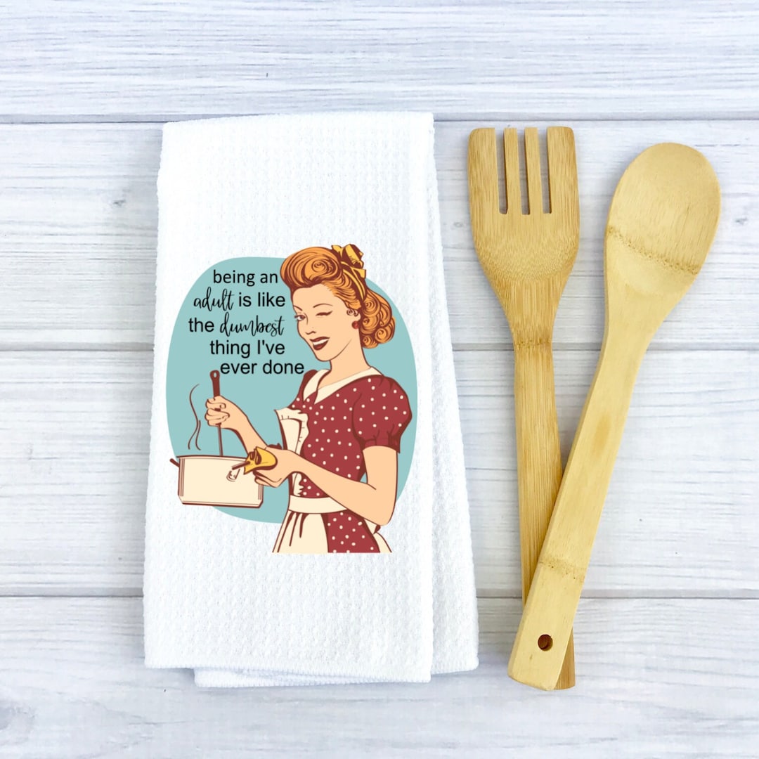 Funny Dish Towels Funny Kitchen Towels Housewarming Gift Funny Towels