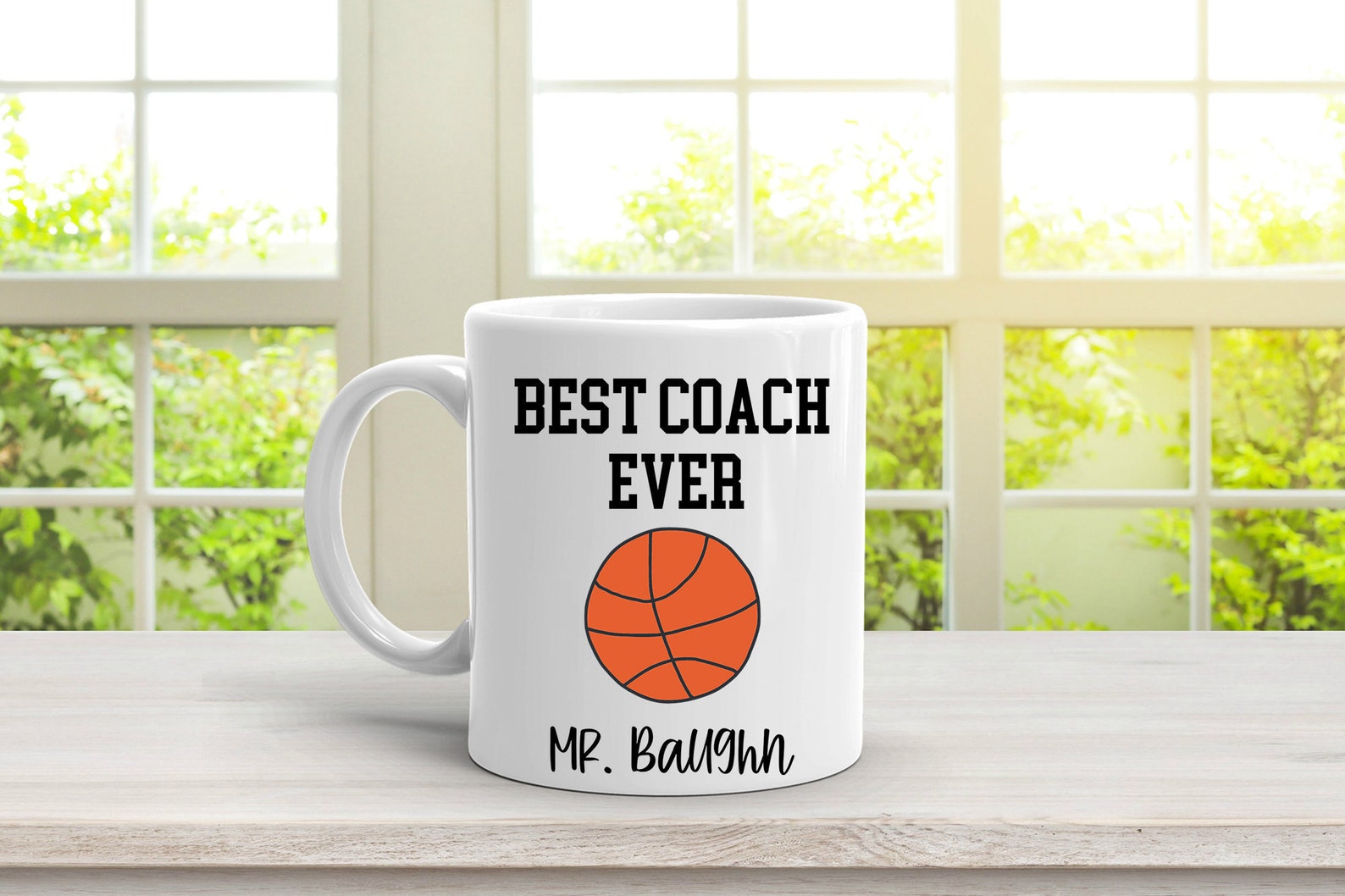 Personalized Best Coach Ever Mug Basketball Coach Gift Coach Etsy