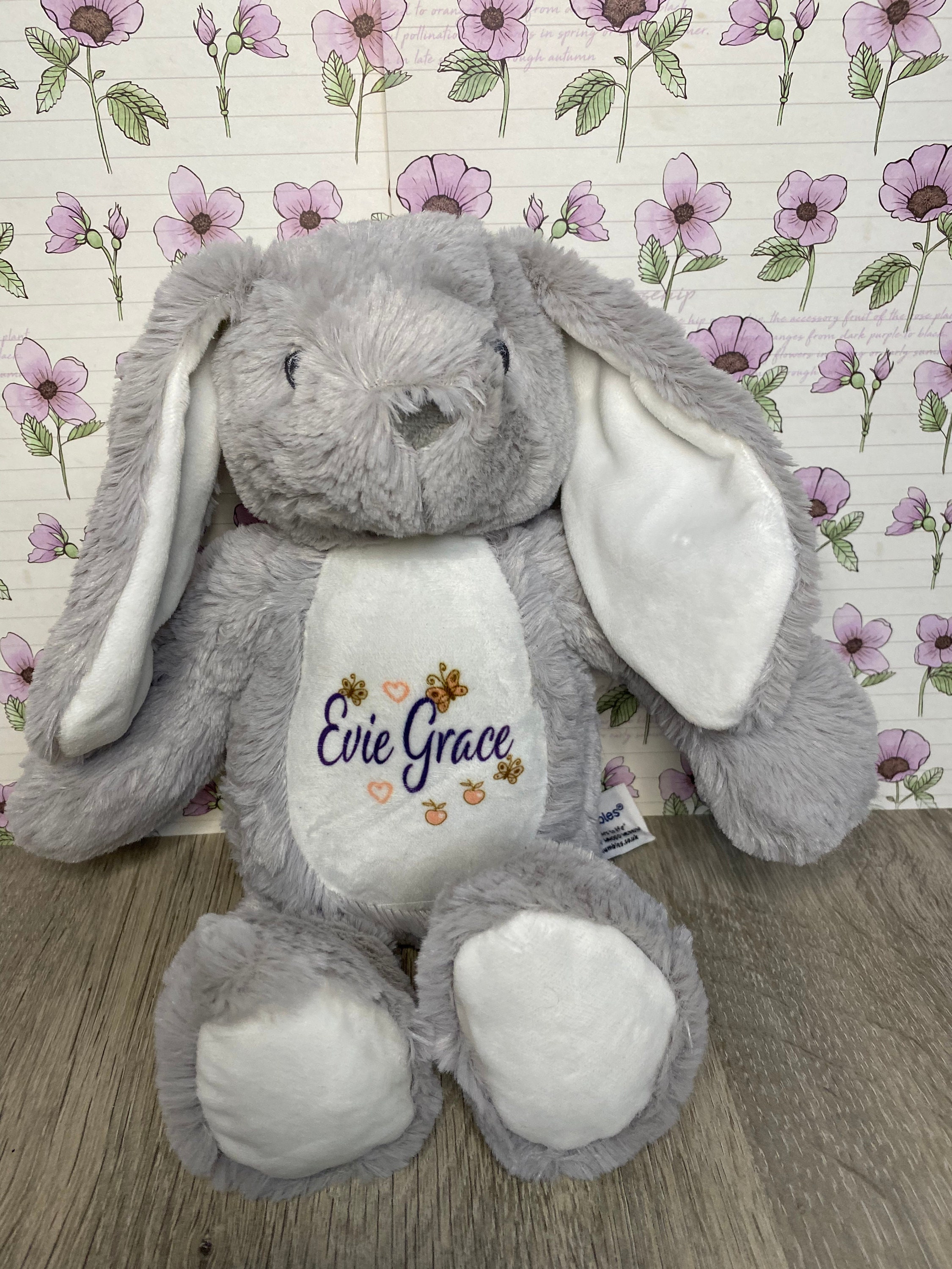 New baby personalised soft toy animal newborn gift new Etsy