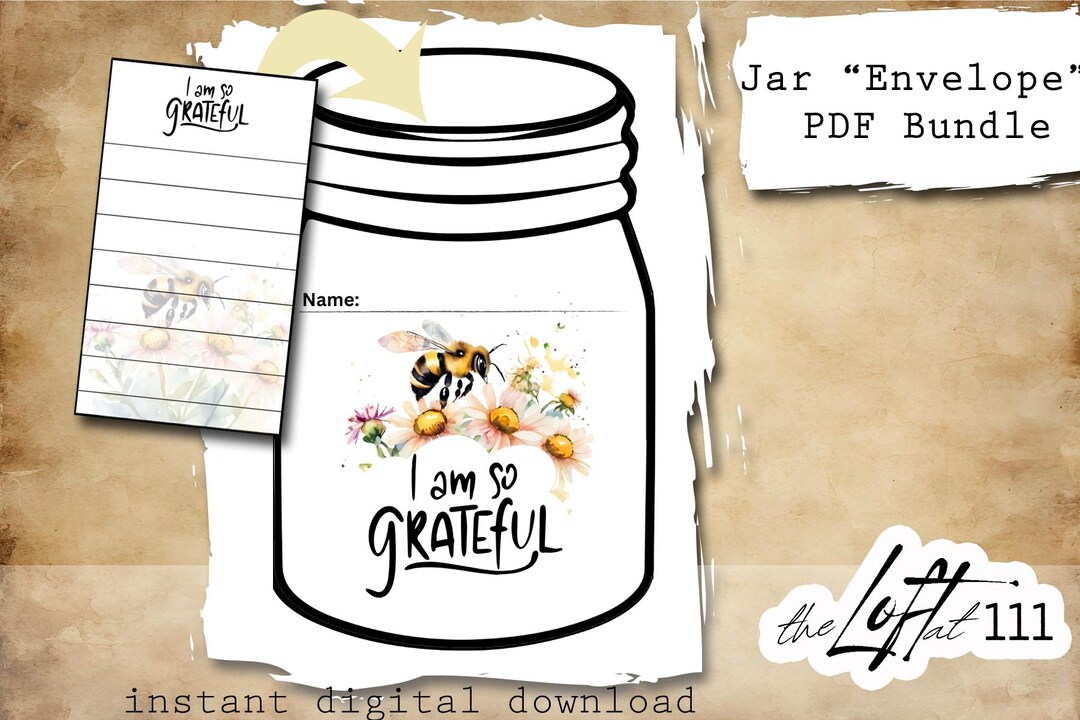 Printable Gratitude Jar Gratitude Notes Printable Note Cards ...