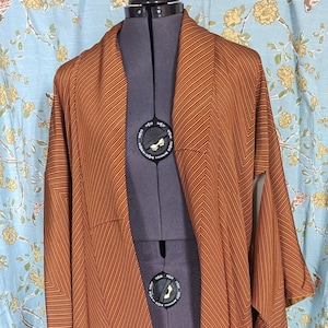 Vintage Authentic Japanese Kimono and Matching Obi Belt, Unisex Sizing, Gift for Men or Women