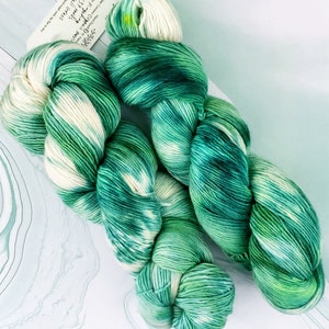 Indie Hand Dyed Hand Painted Organic Merino Wool Yarn *Tall Grass*