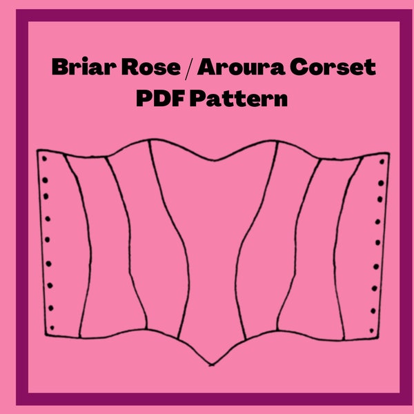 PDF Corset Pattern Inspired by Briar Rose / Aroura / Sleeping Beauty - For DIY Princess Costume / Cosplay - Simple Sewing Template