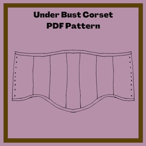 PDF Underbust Cottage Core Corset Pattern - DIY Sewing Template