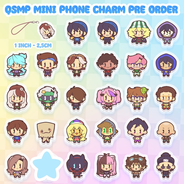 QSMP mini phone charms