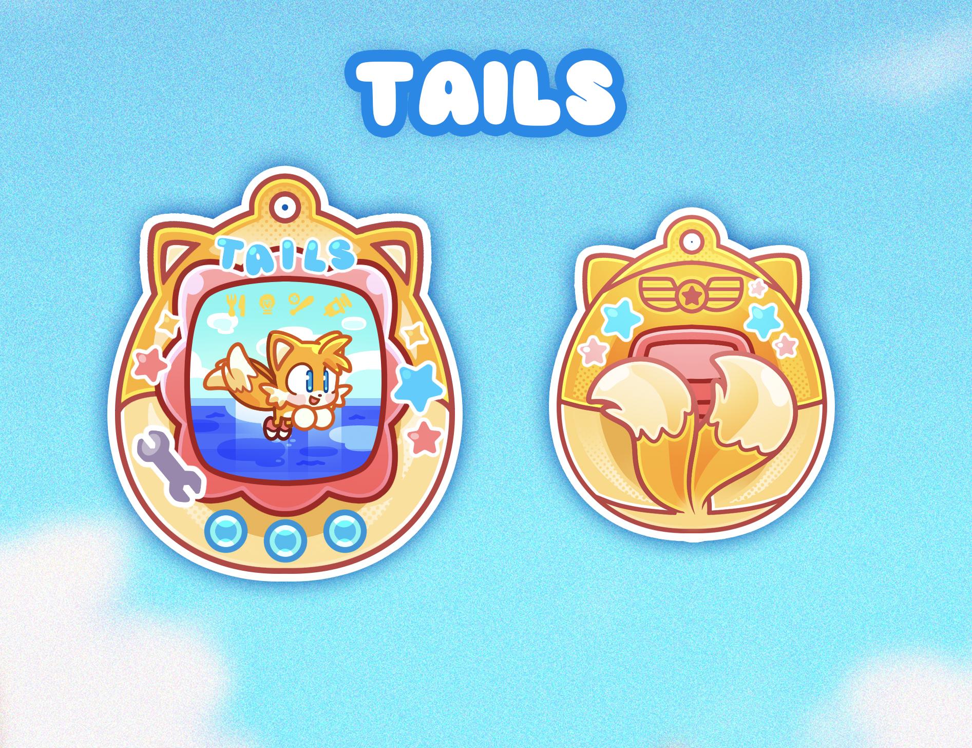 Sonic Tamagotchi Keychains - Shadow Chao Knuckles Tails Amy Silver