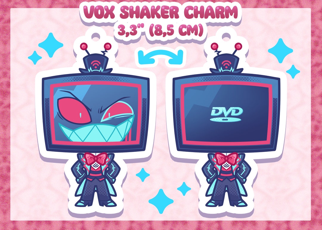 PREORDER - Hazbin Hotel Vox Shaker Keychain Double Sided (3rd