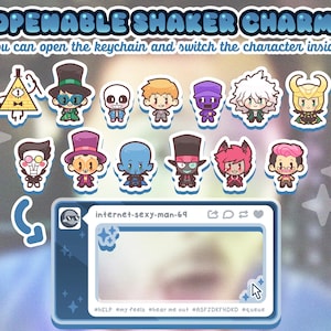 Internet Sexyman Openable Shaker Keychain Charm