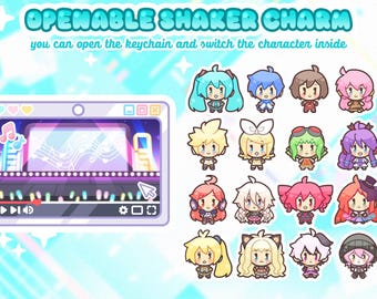 Vocaloid Openable Shaker Keychain Charm