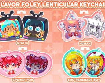 Vocaloid Flavor Foley Lenticular Keychain Charm
