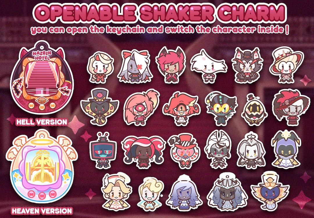 ちびちびさま　オーダーページ PREORDER - Hazbin Hotel Tamagotchi - Openable Shaker Keychain