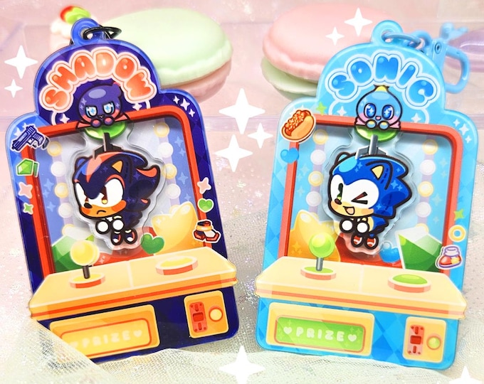 Sonic and Shadow Claw Machines Keychains - Etsy