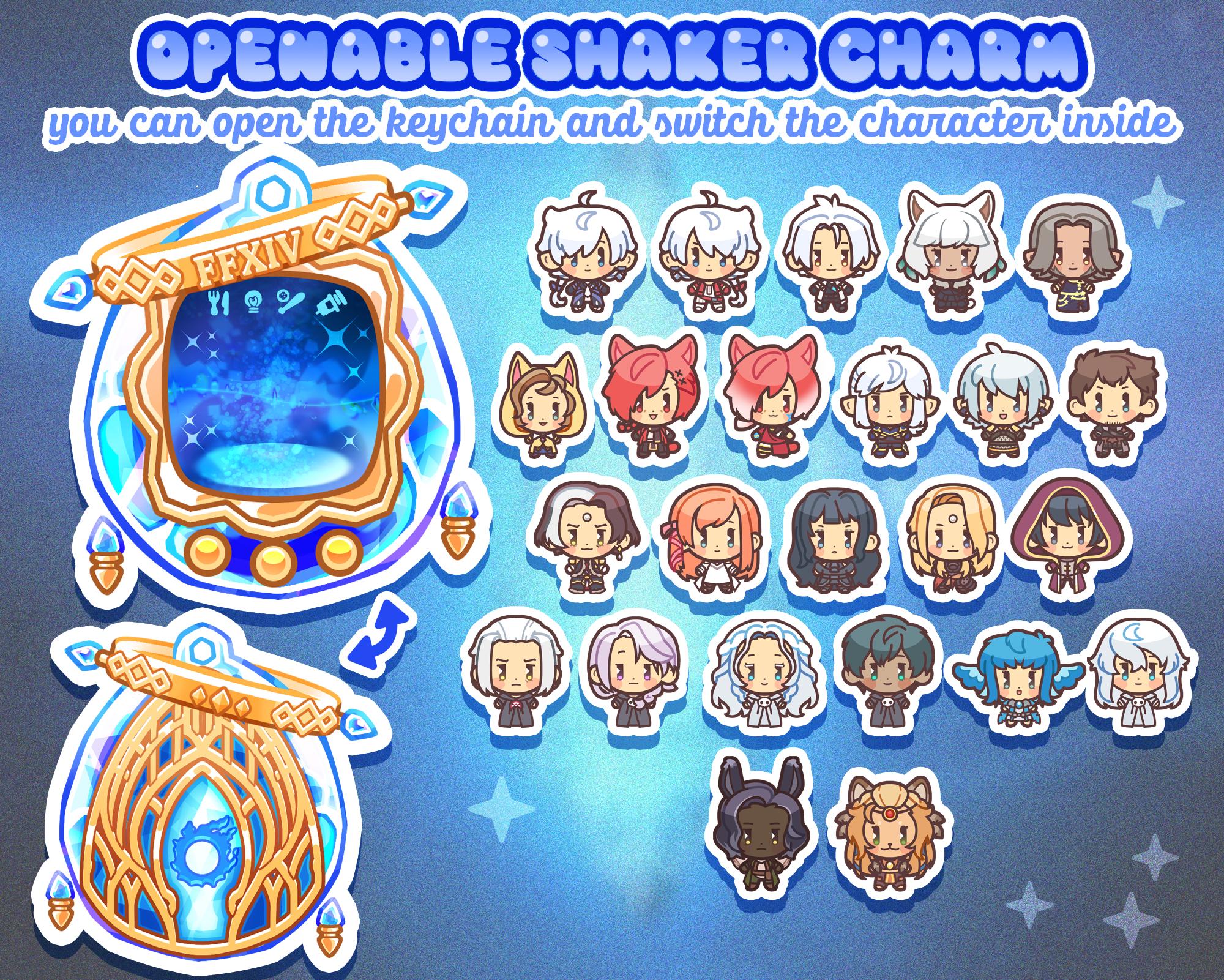 FFXIV Tamagotchi - Openable Shaker Keychain Charm - Etsy Israel