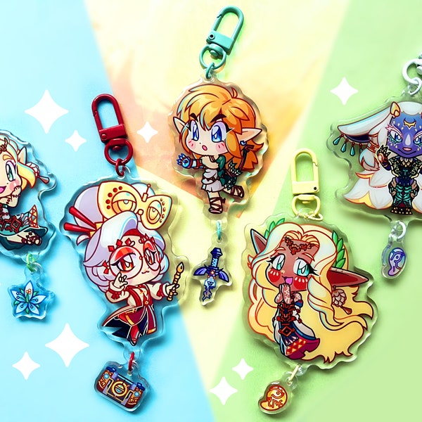 Zelda Tears Of The Kingdom Linked Keychain - Link Rauru Zelda Sonia Purah