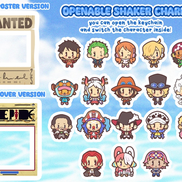 PREORDER - One Piece Openable Shaker Keychain Charm (2nd batch)